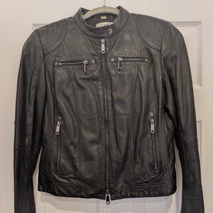 Danier Leather Jacket with removable hood lining